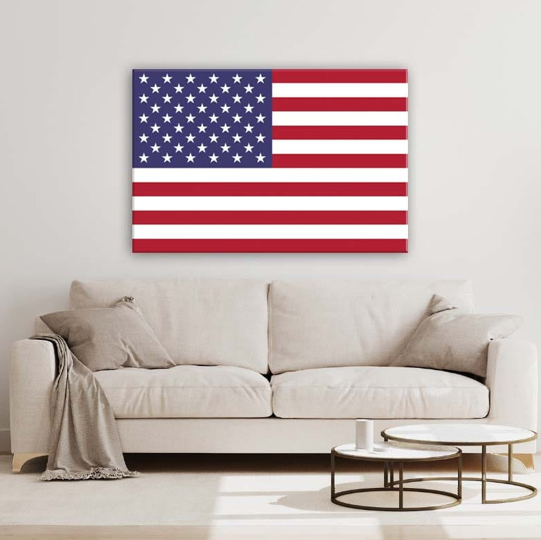 American Flag Canvas Wall Art Print