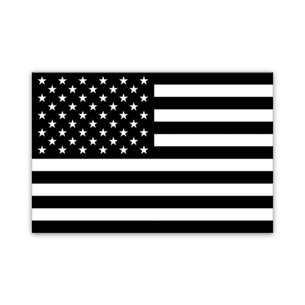 Black &amp; White American Flag Canvas Wall Art Print
