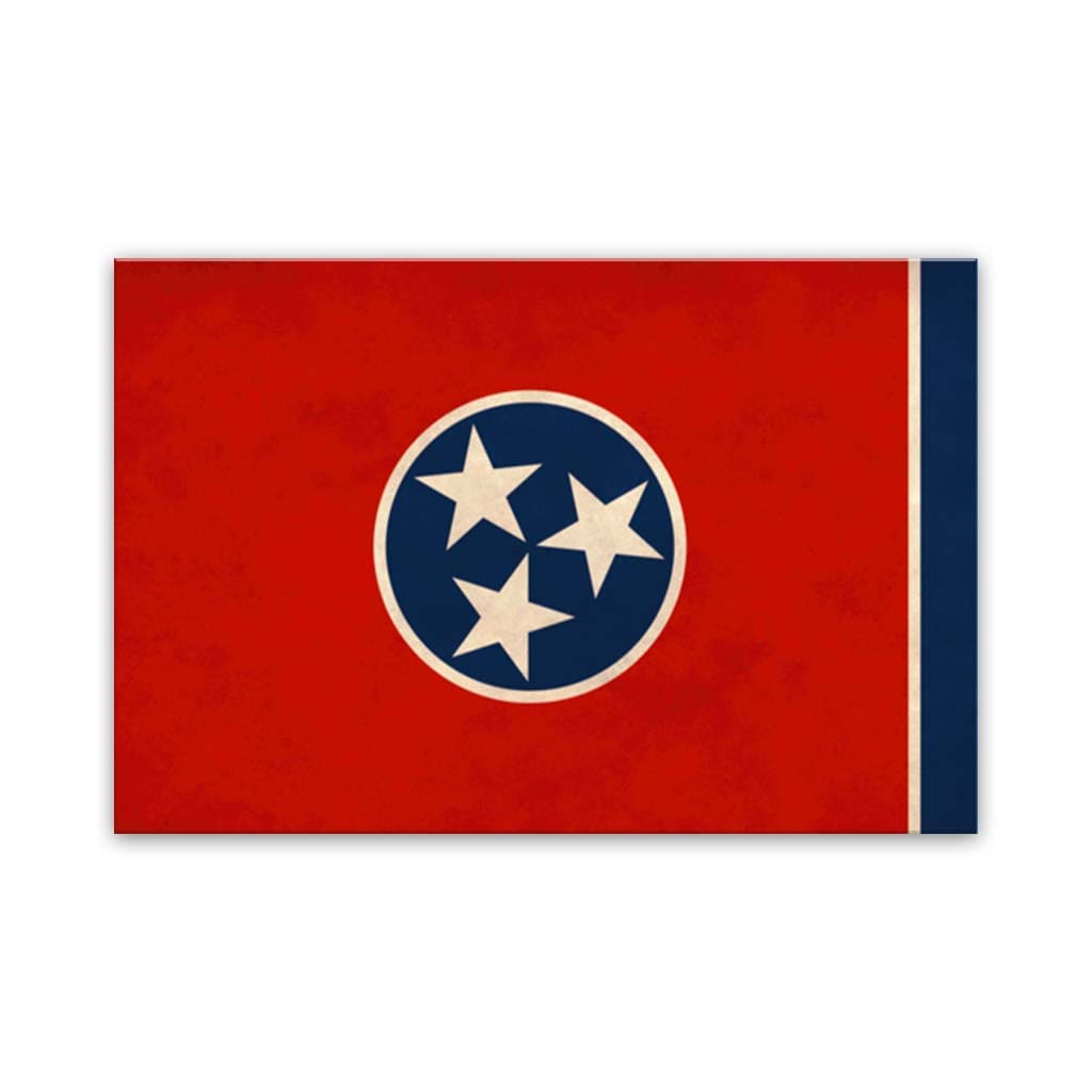 Distressed Tennessee Flag Canvas Wall Art Print