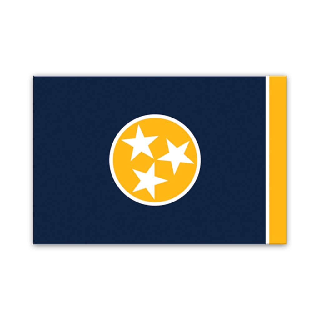 Navy &amp; Gold Tennessee Flag Canvas Wall Art Print
