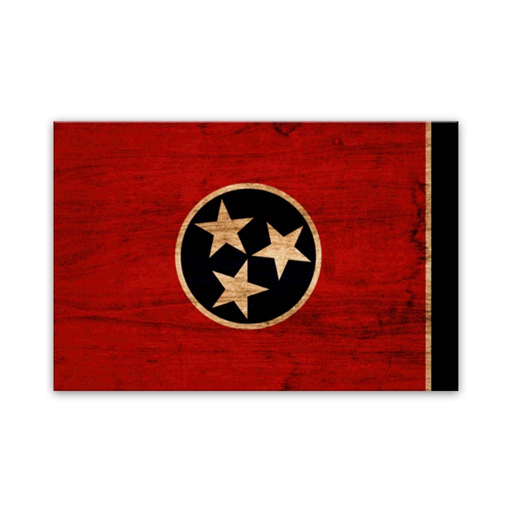 Rustic Tennessee Flag Canvas Wall Art Print
