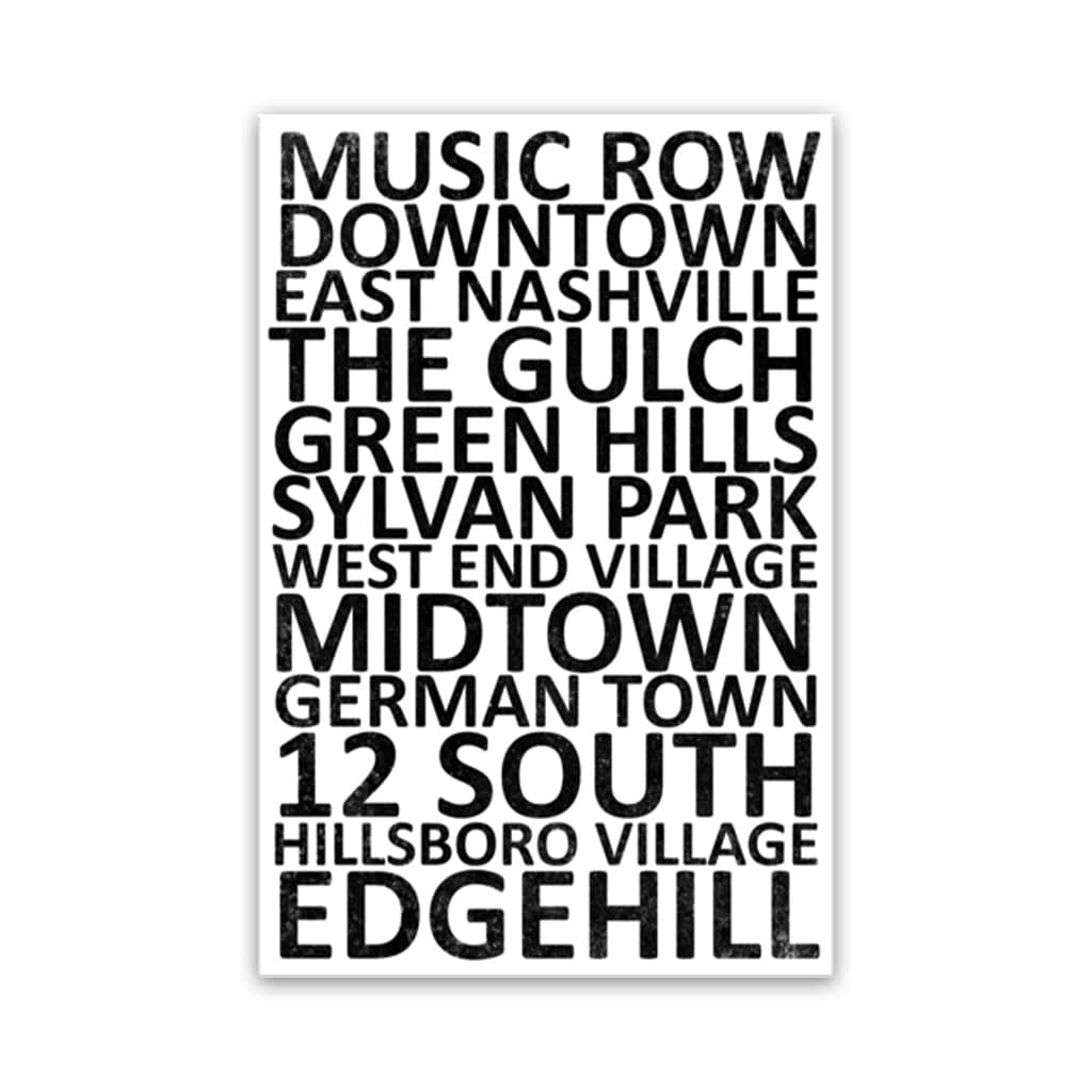 Nashville Neighborhood Canvas Wall Art Print