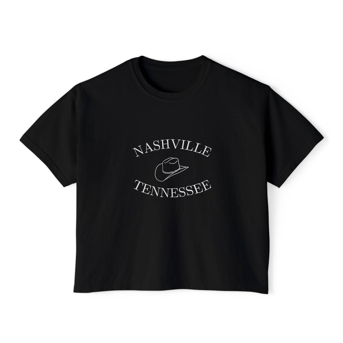 Nashville Cowboy Hat Cropped T Shirt