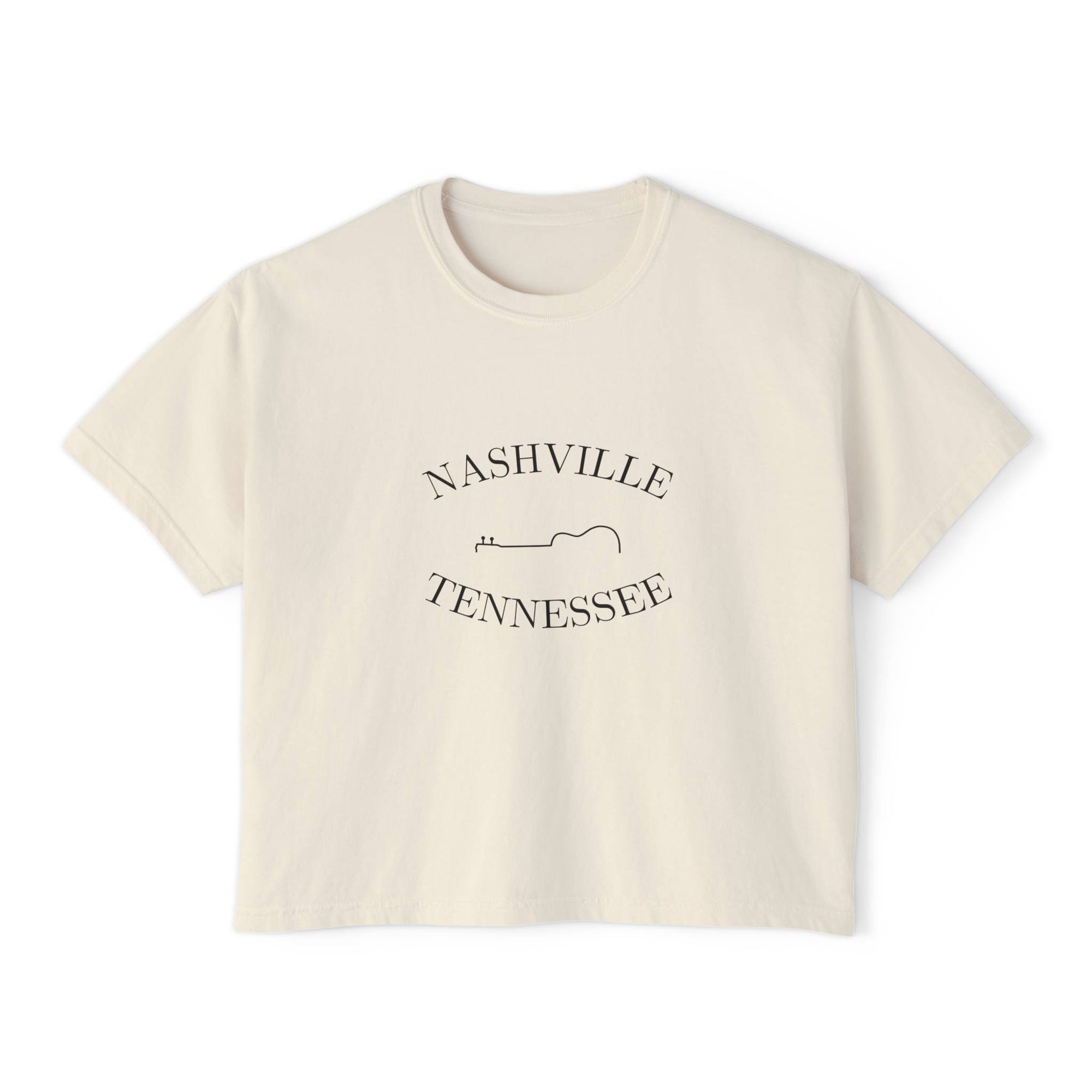 Nashville Guitar Cropped T Shirt