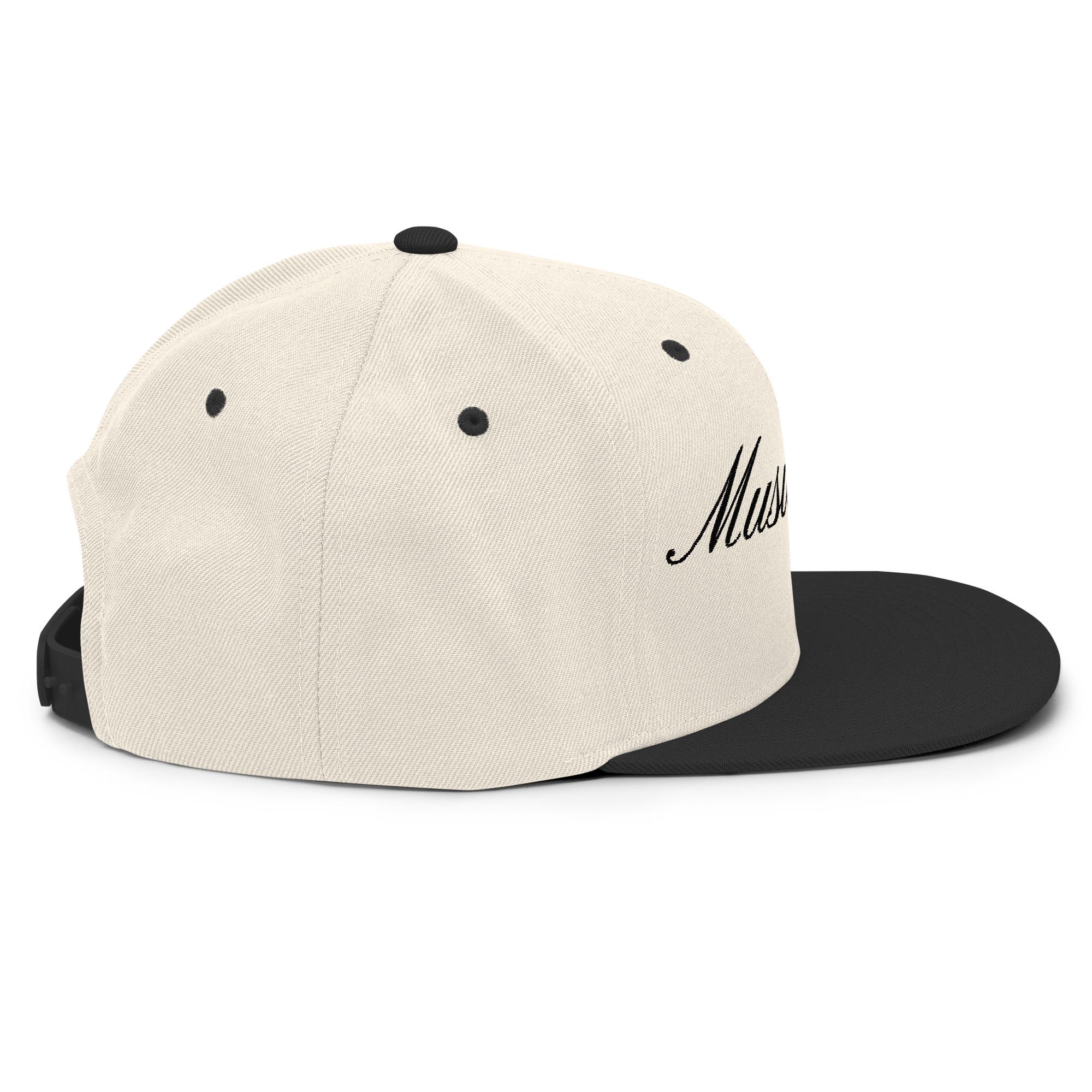 Music City Black Script Natural/Black Snapback