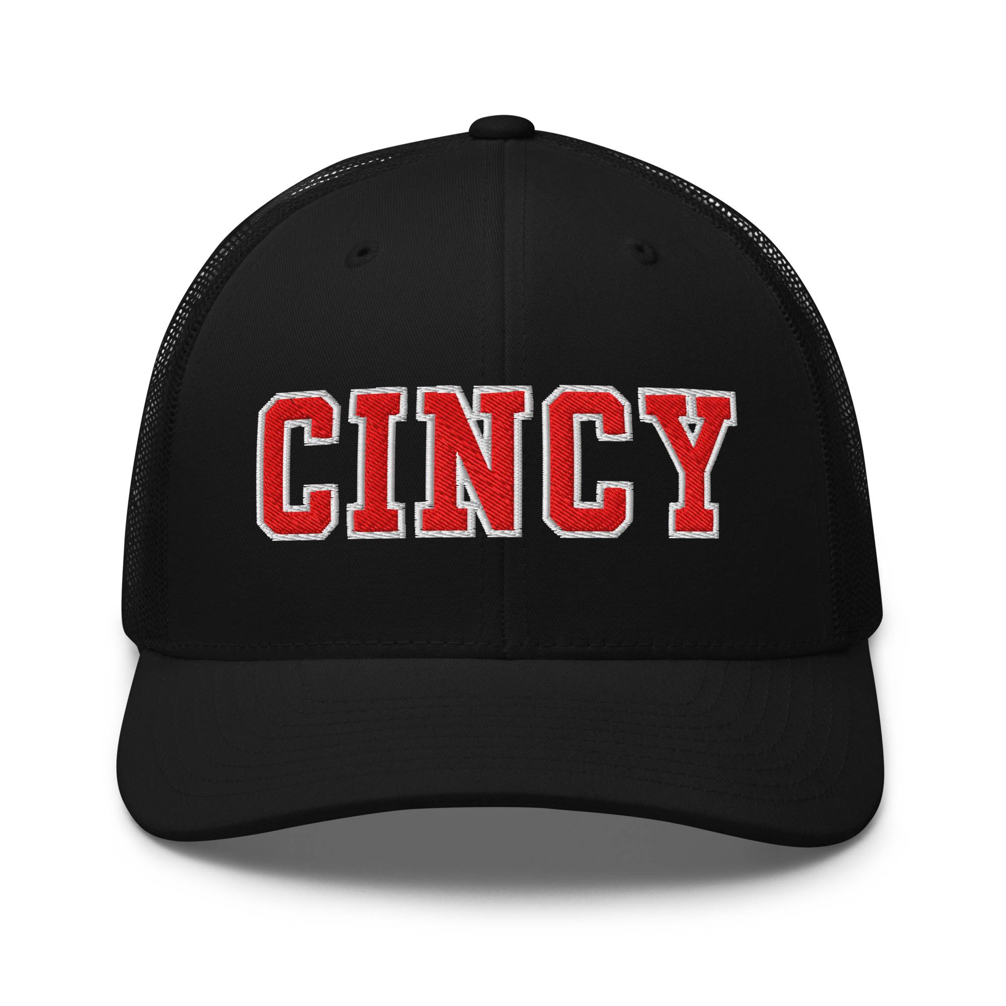 Red & White Cincy Trucker Hat