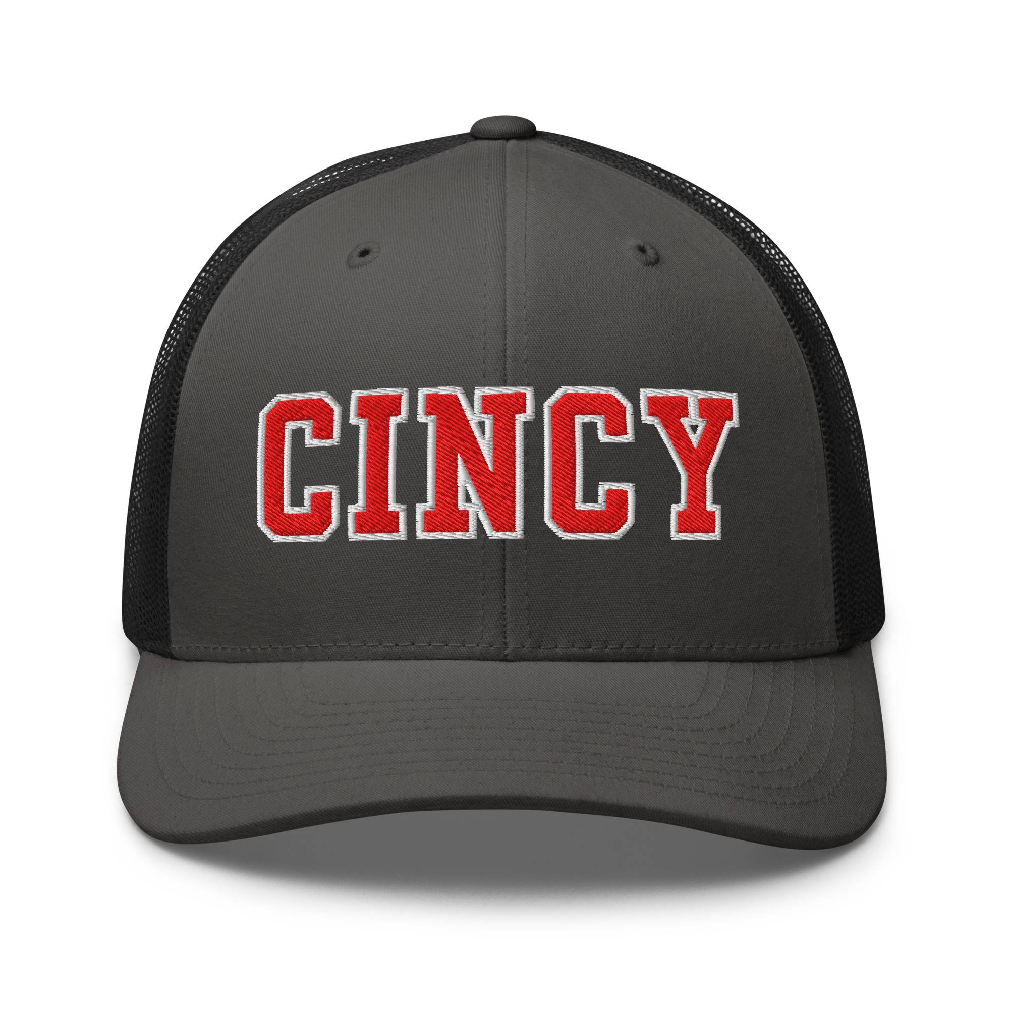 Red & White Cincy Trucker Hat