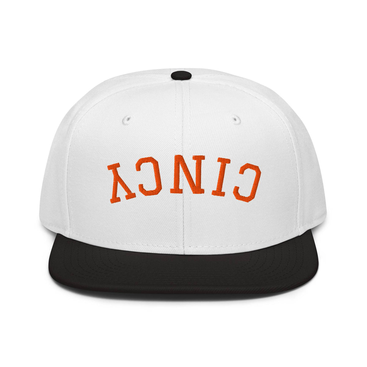Upside Down Orange Cincy Snapback Hat