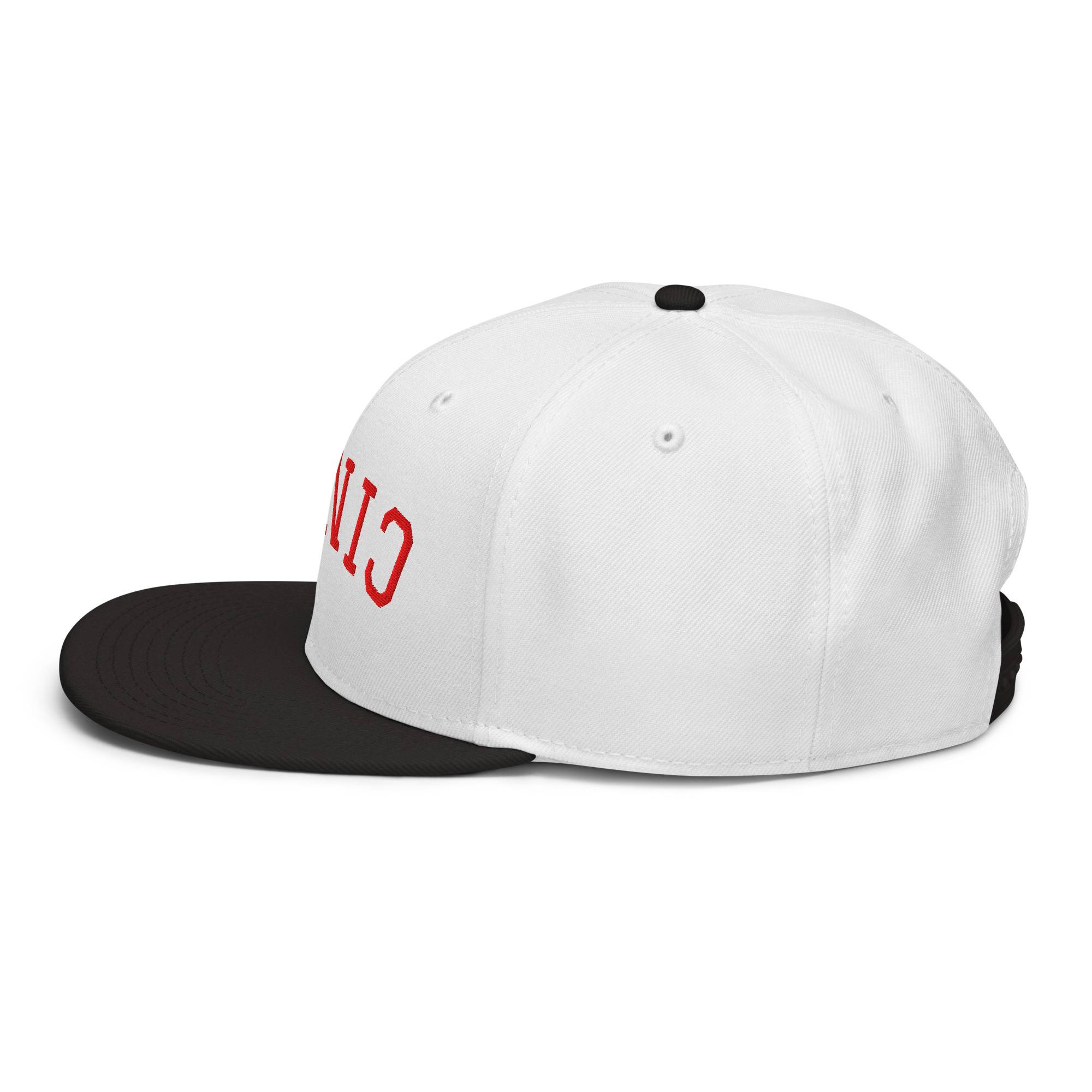 Upside Down Red Cincy Snapback Hat