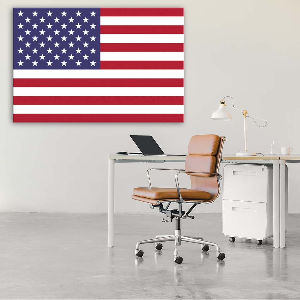 American Flag Canvas Wall Art Print