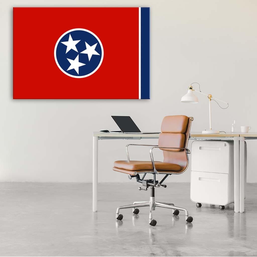 Tennessee Flag Canvas Wall Art Print