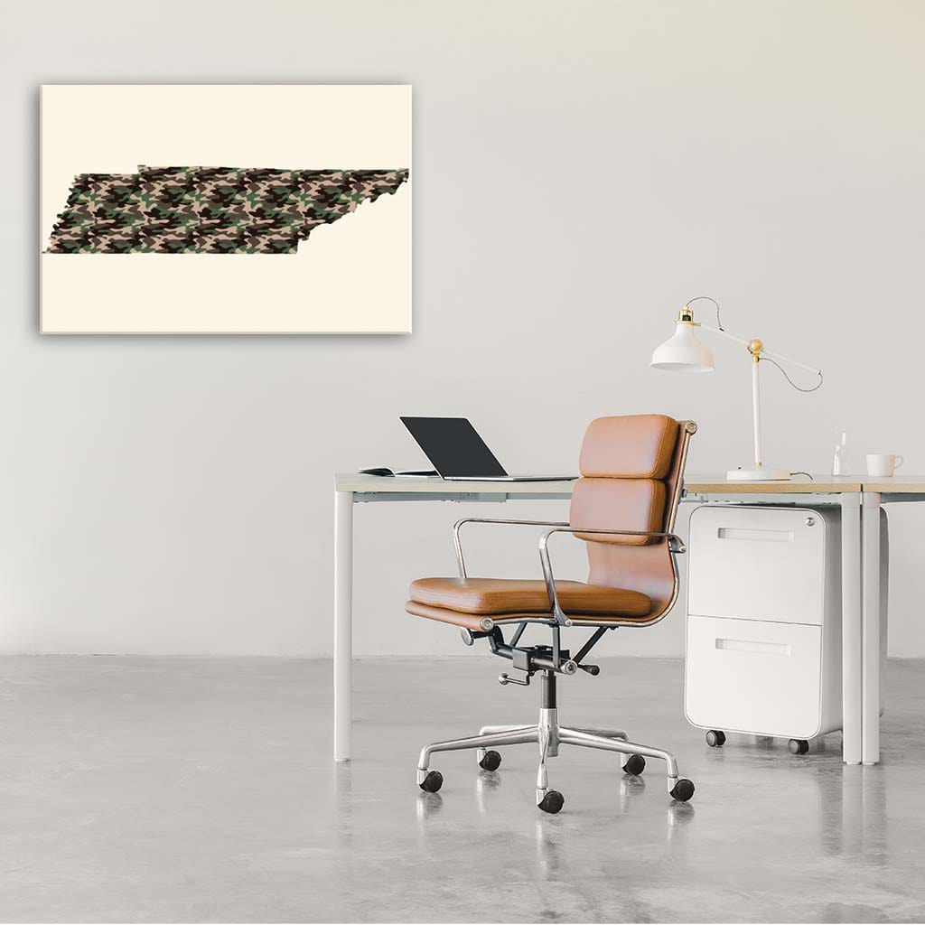 Tennessee Digital Camo Silhouette Canvas Wall Art Print