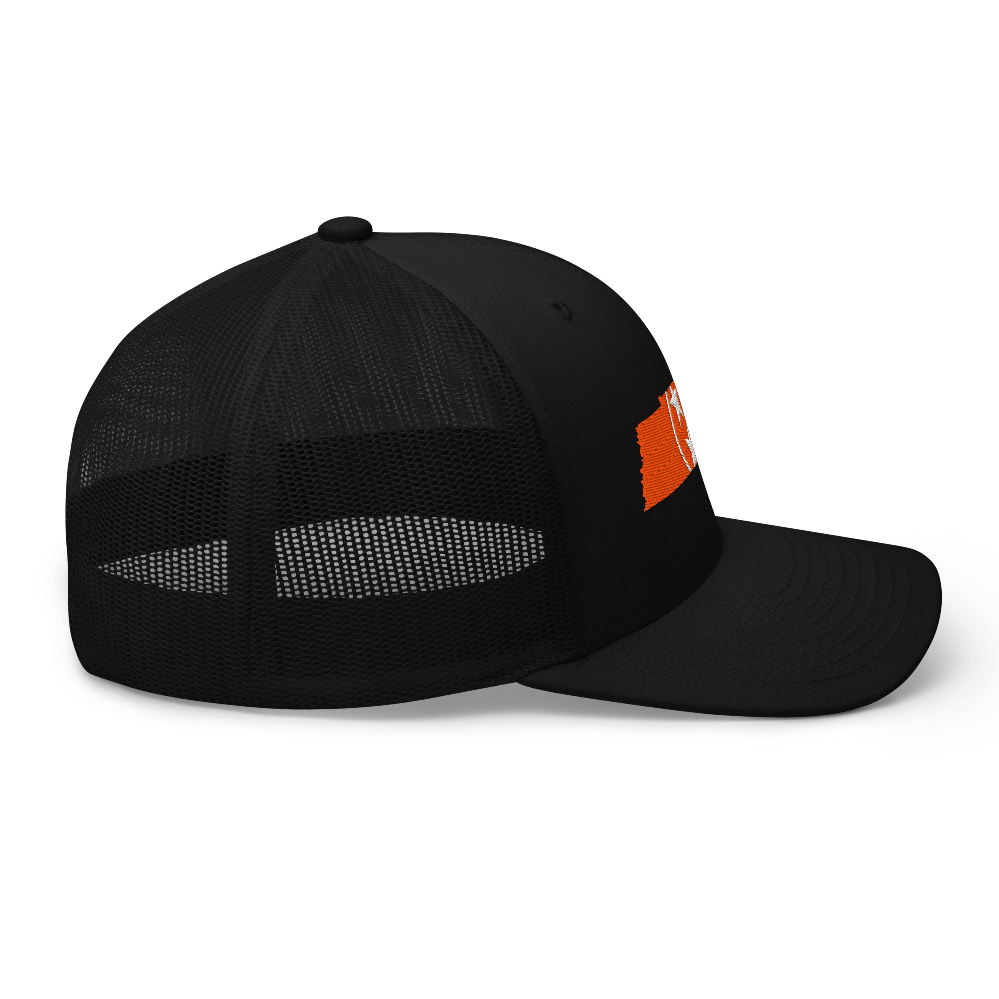 Orange Tennessee Flag Trucker Hat (Black)