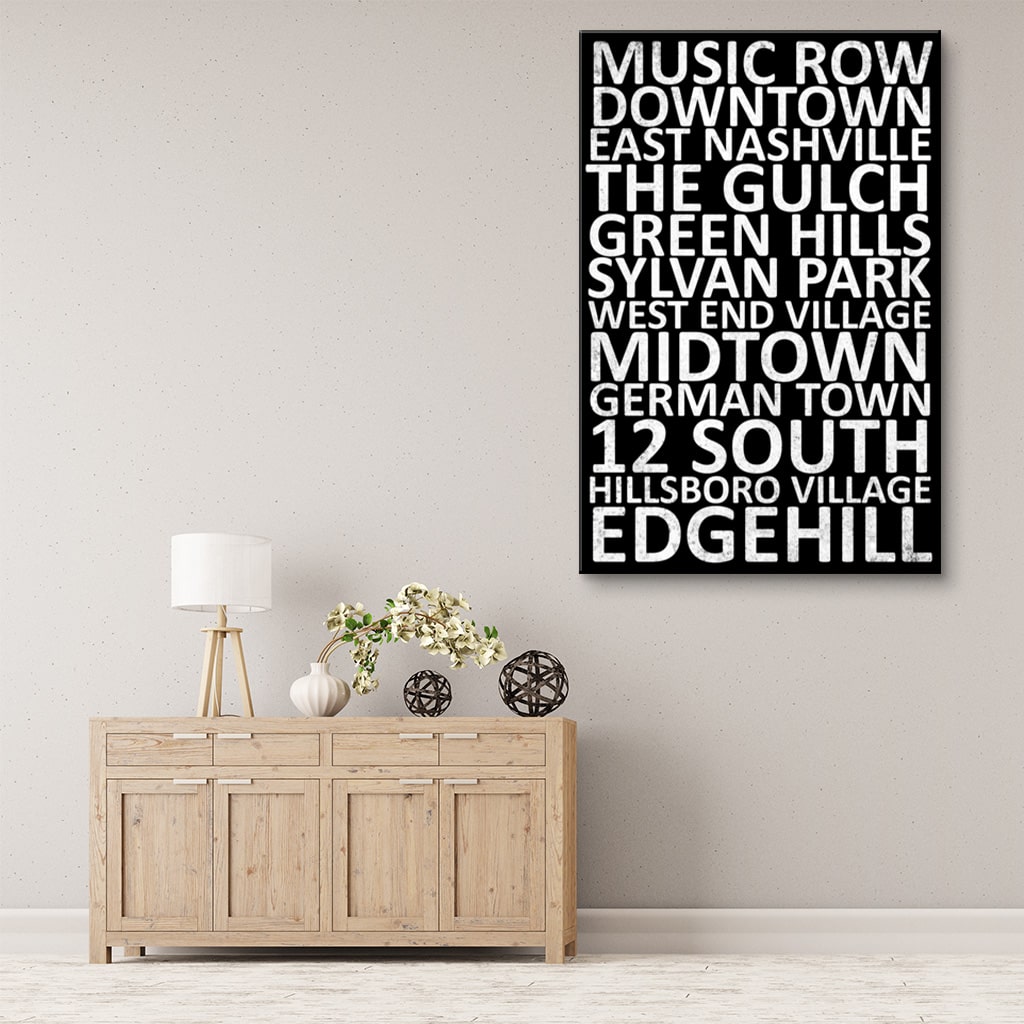Nashville Neighborhood Canvas Wall Art Print