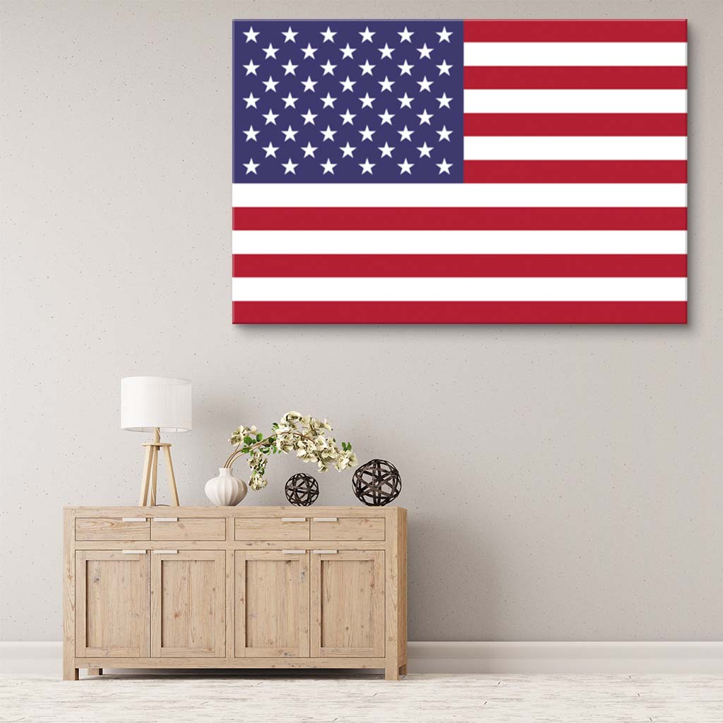 American Flag Canvas Wall Art Print