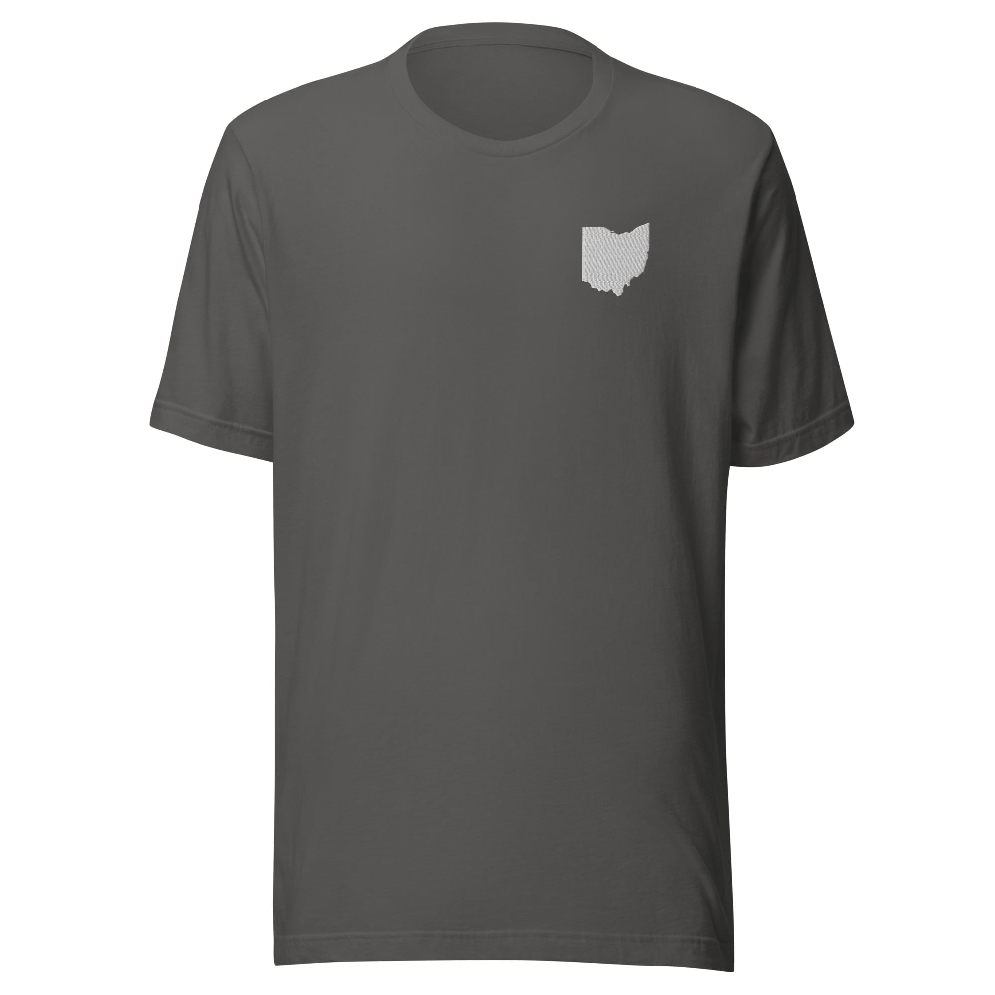White Ohio Embroidered Patch T Shirt
