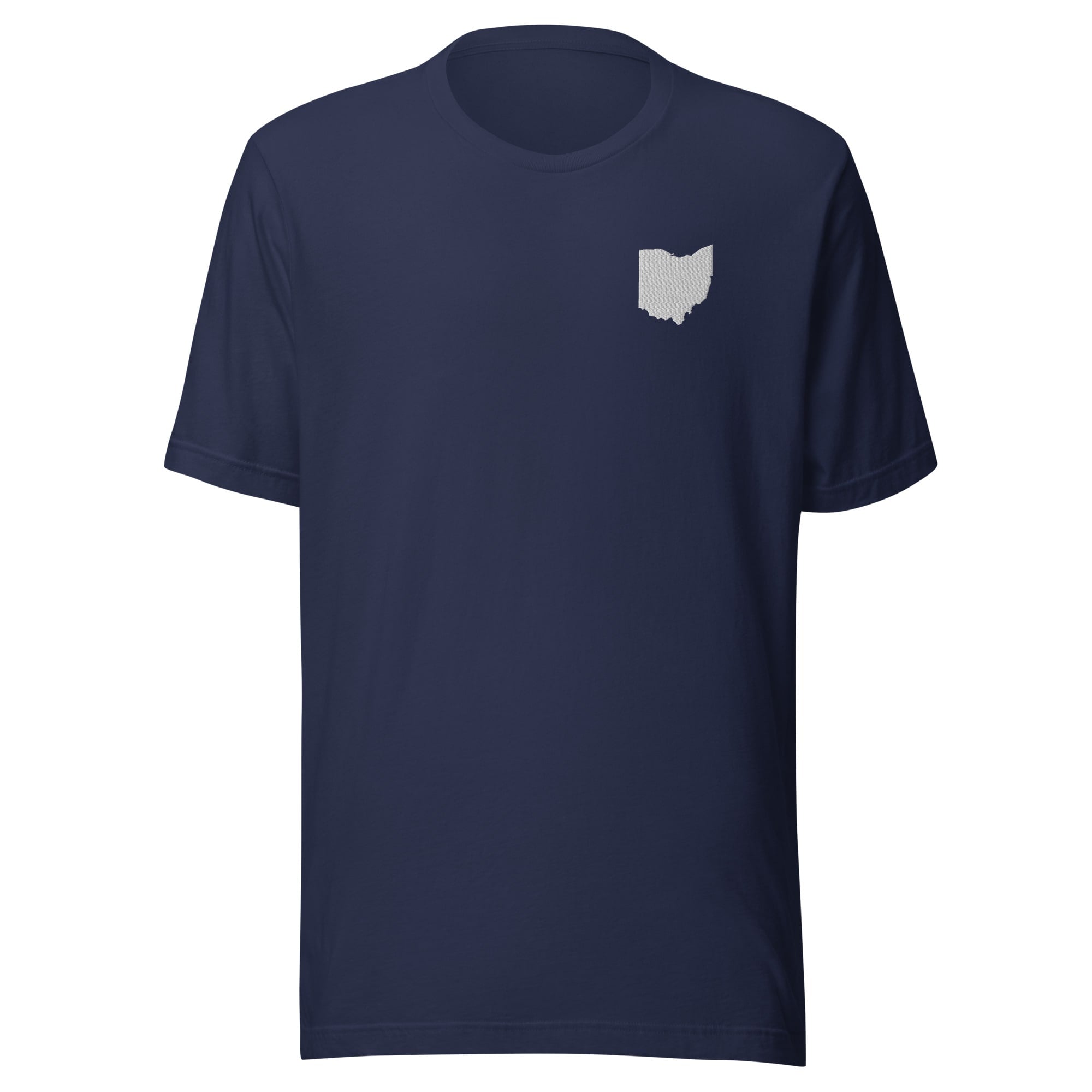 White Ohio Embroidered Patch T Shirt