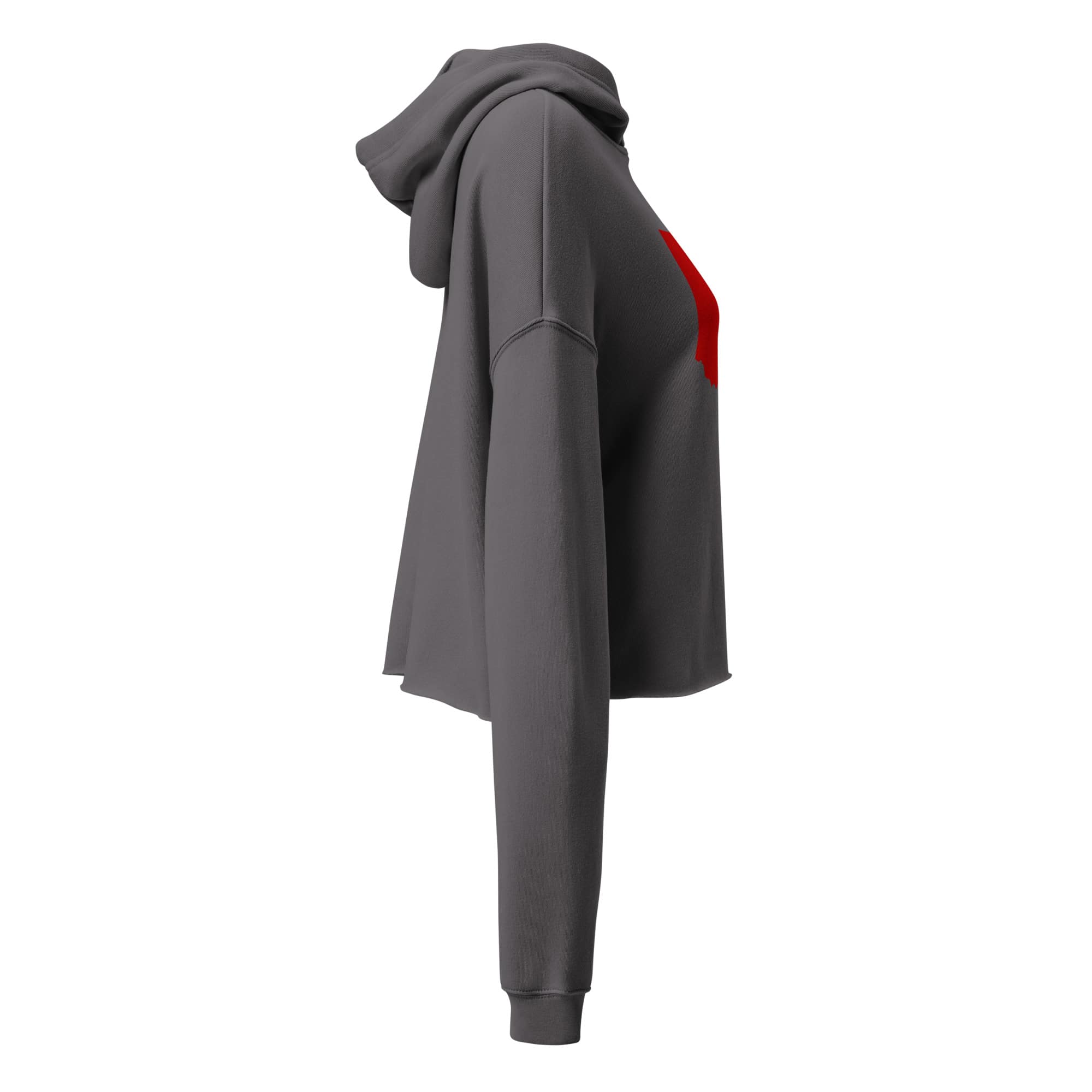Red Ohio Cropped Hoodie