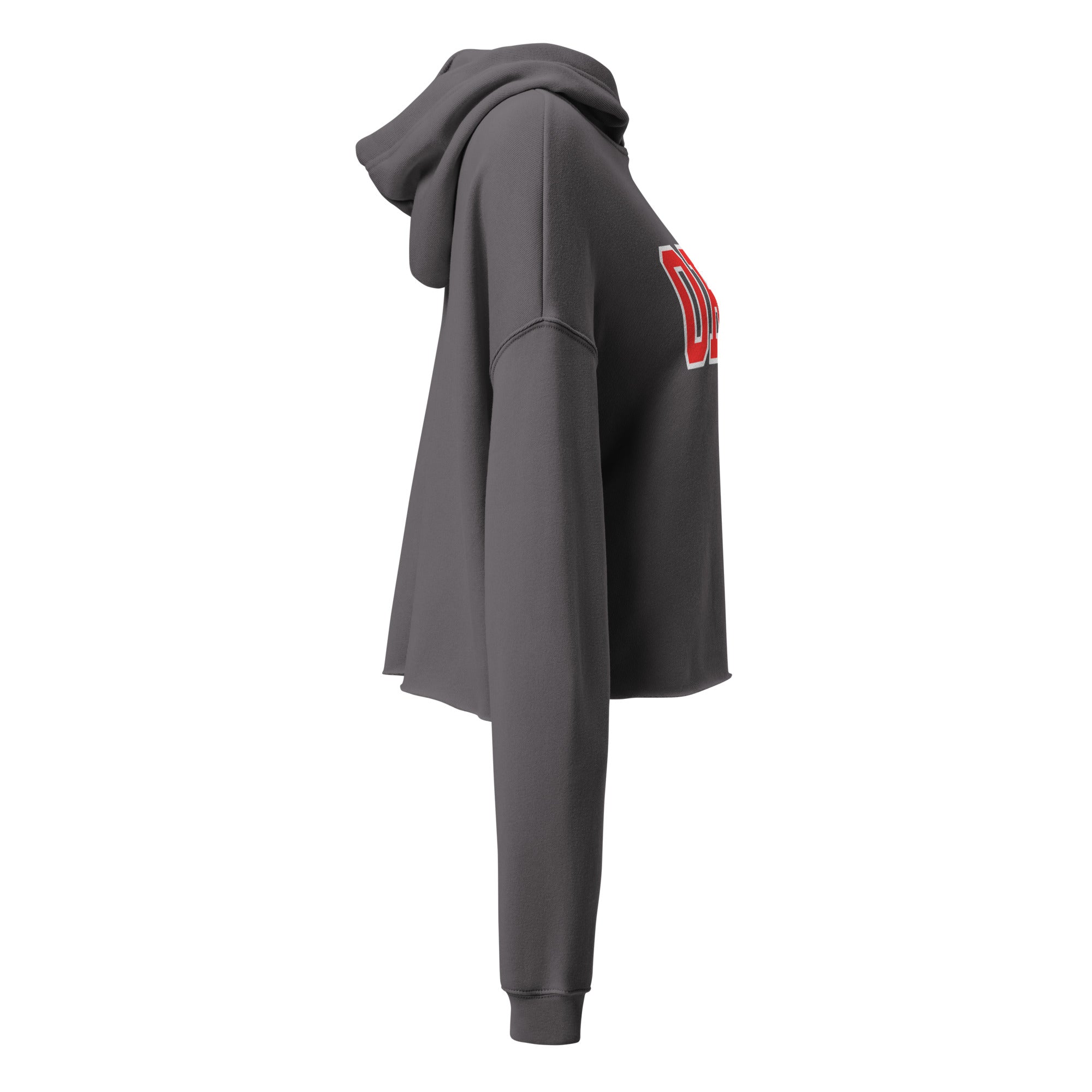 Red Collegiate Ohio Cropped Hoodie
