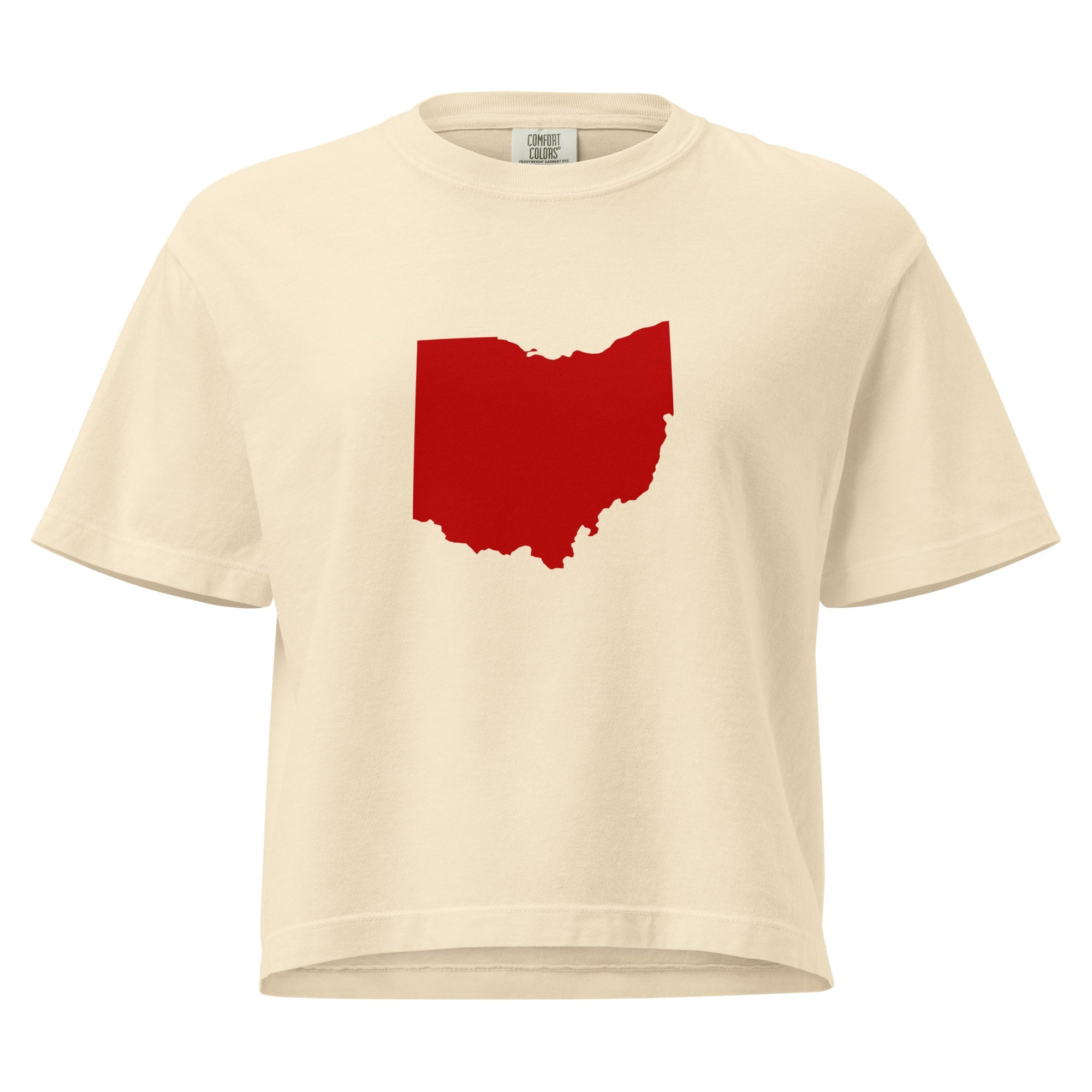 Red Ohio Cropped T Shirt