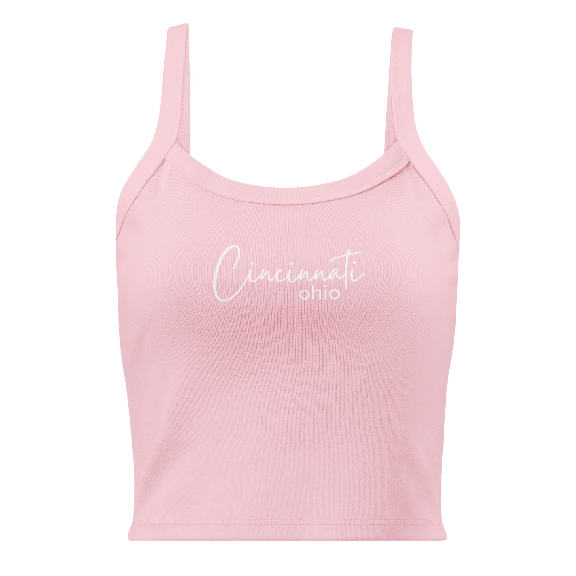 Cincinnati Script Cropped Tank Top