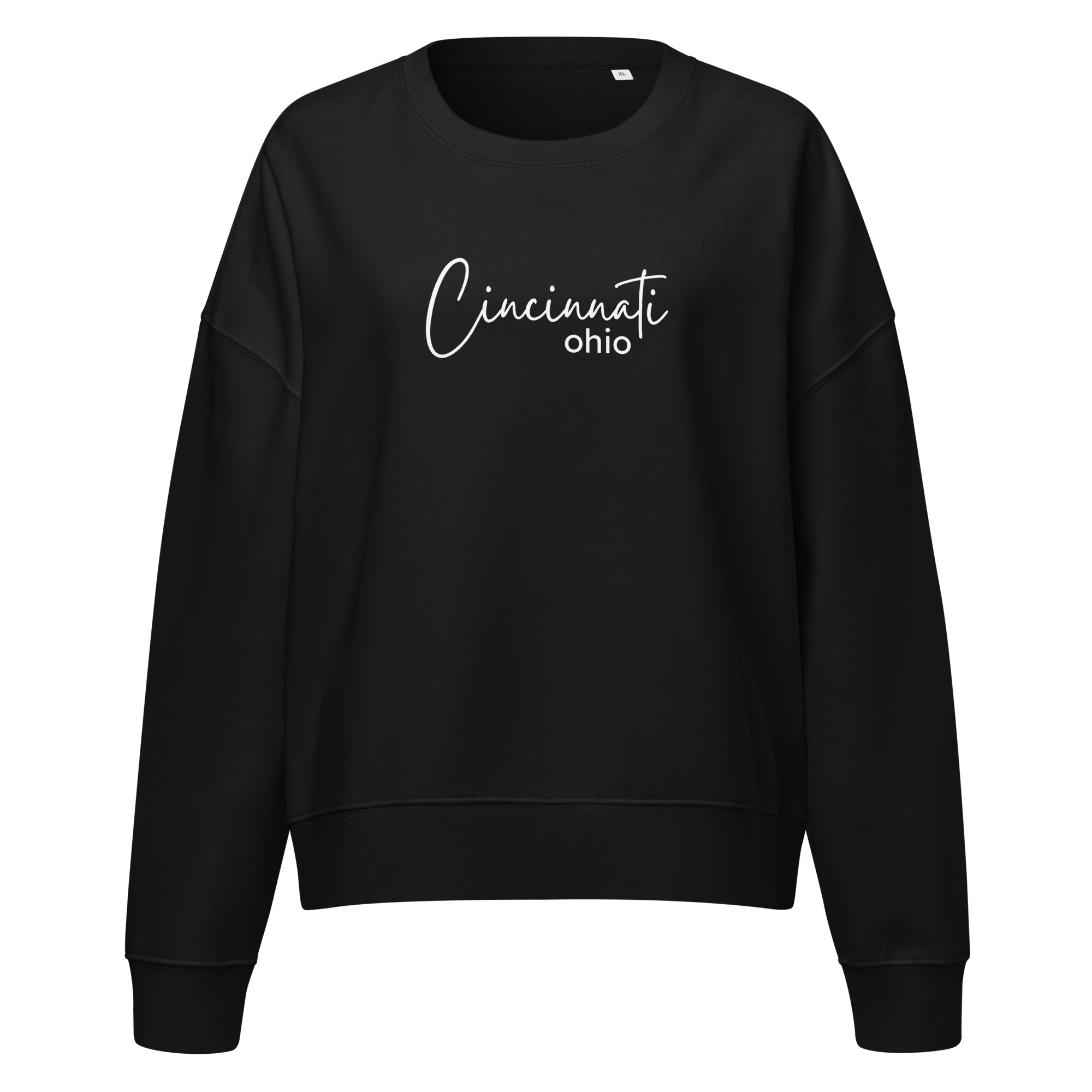 Cincinnati Script Cropped Crewneck Sweatshirt