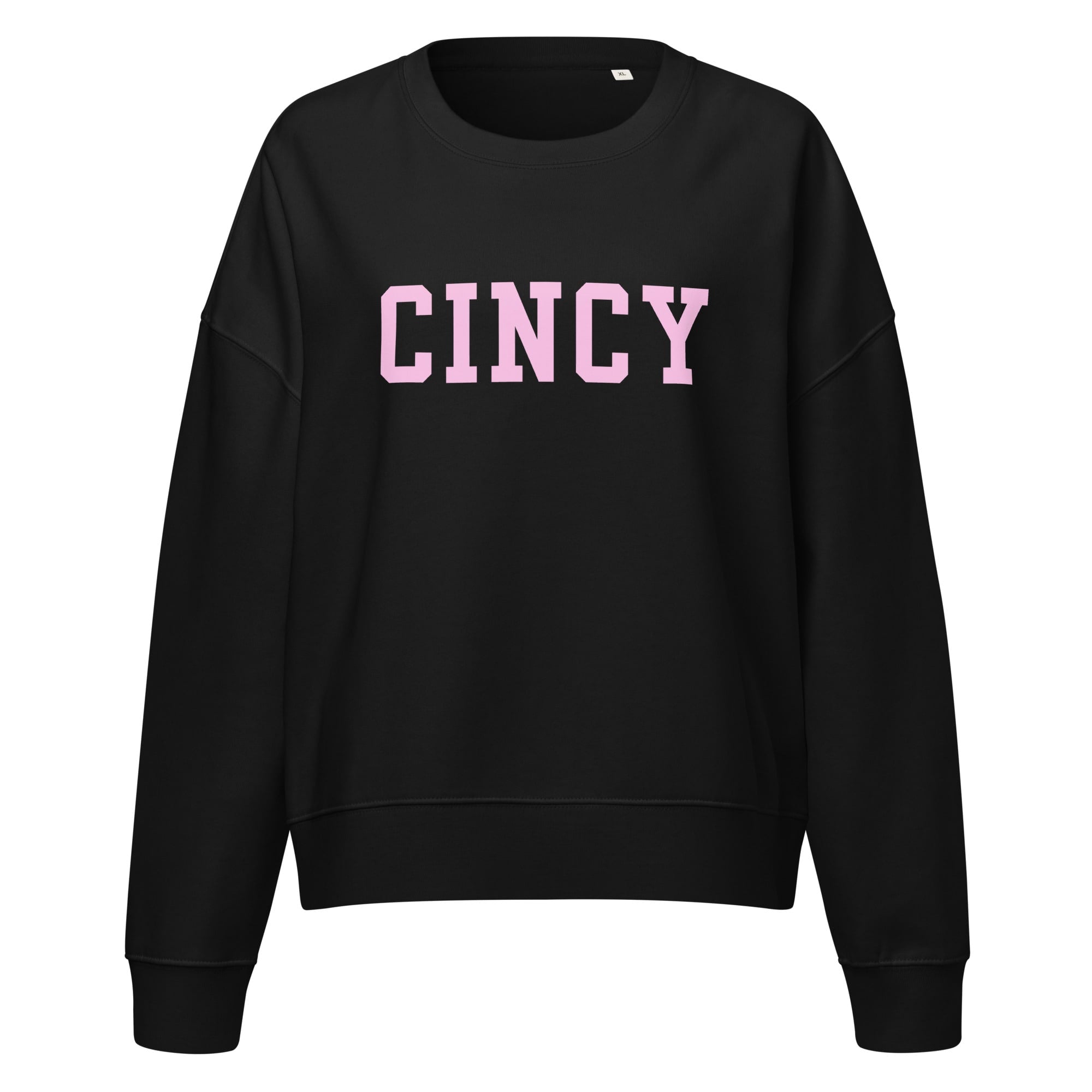 Pink Cincy Cropped Crewneck Sweatshirt