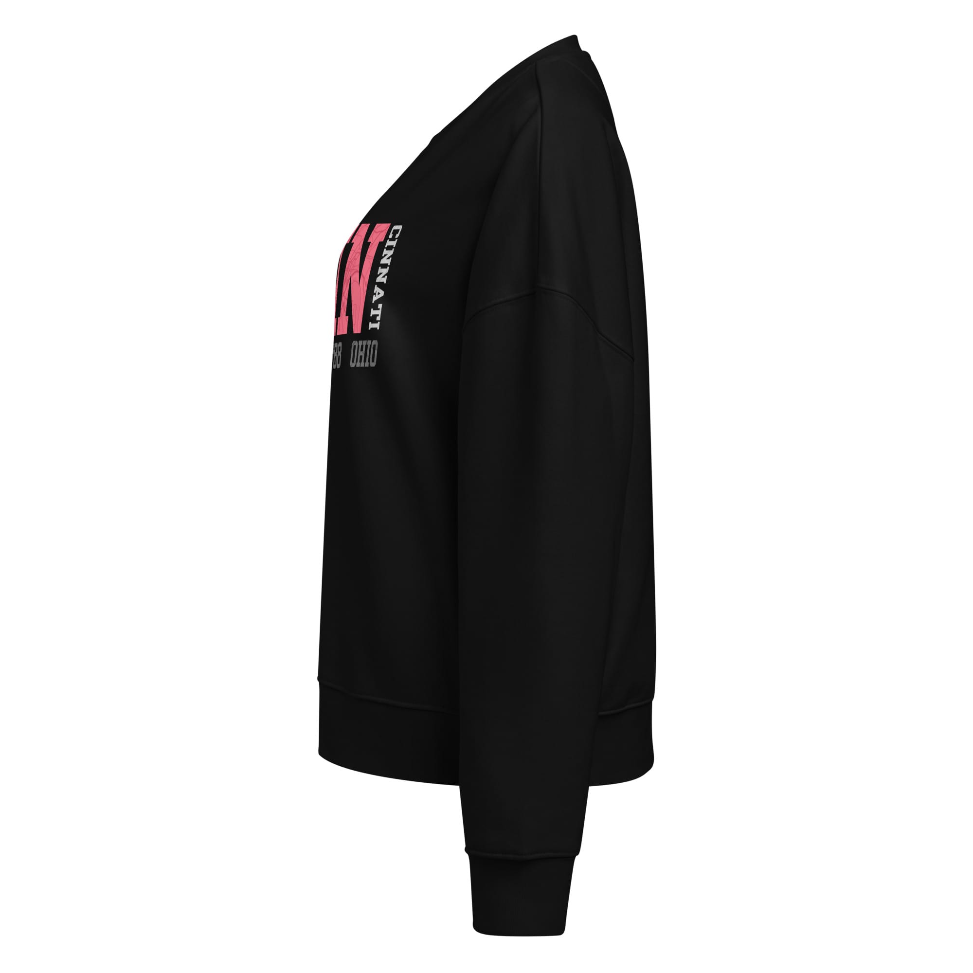 Cincinnati Map Cropped Crewneck Sweatshirt