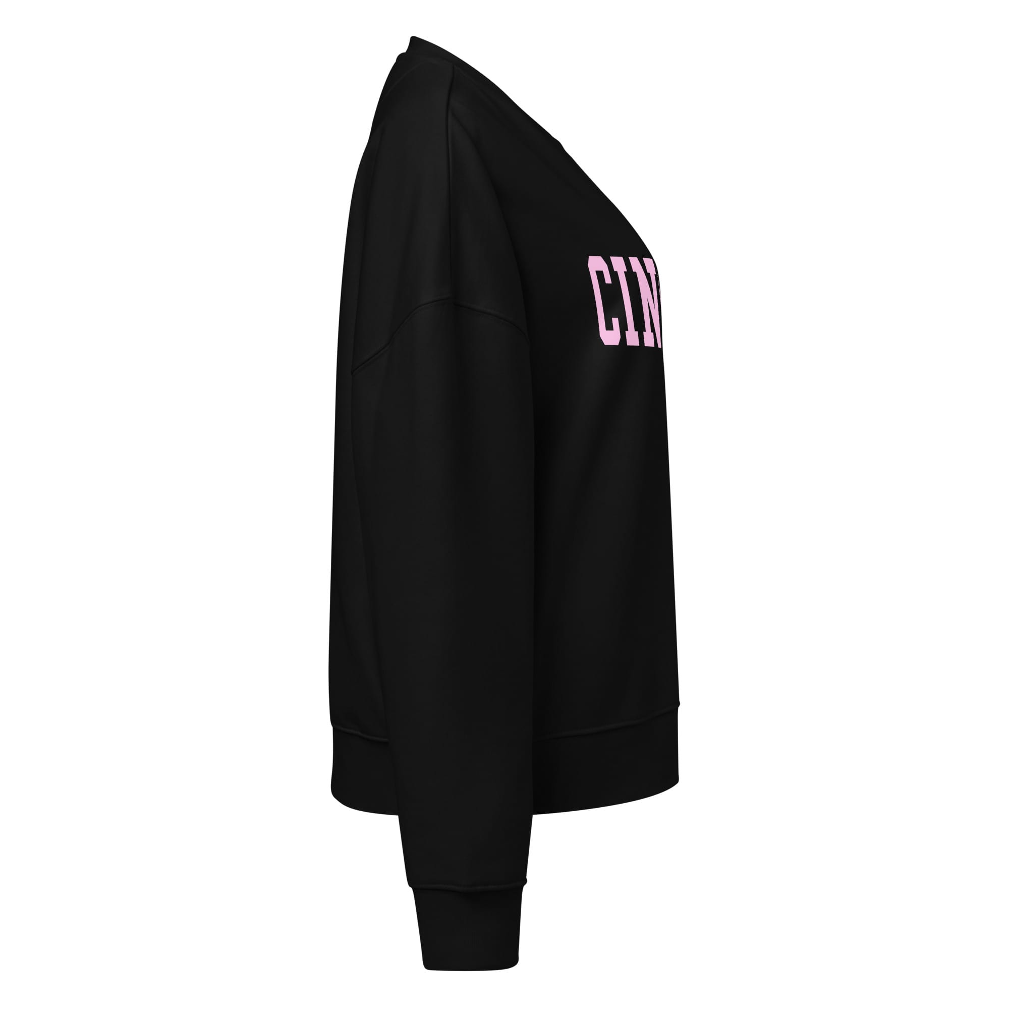 Pink Cincy Cropped Crewneck Sweatshirt