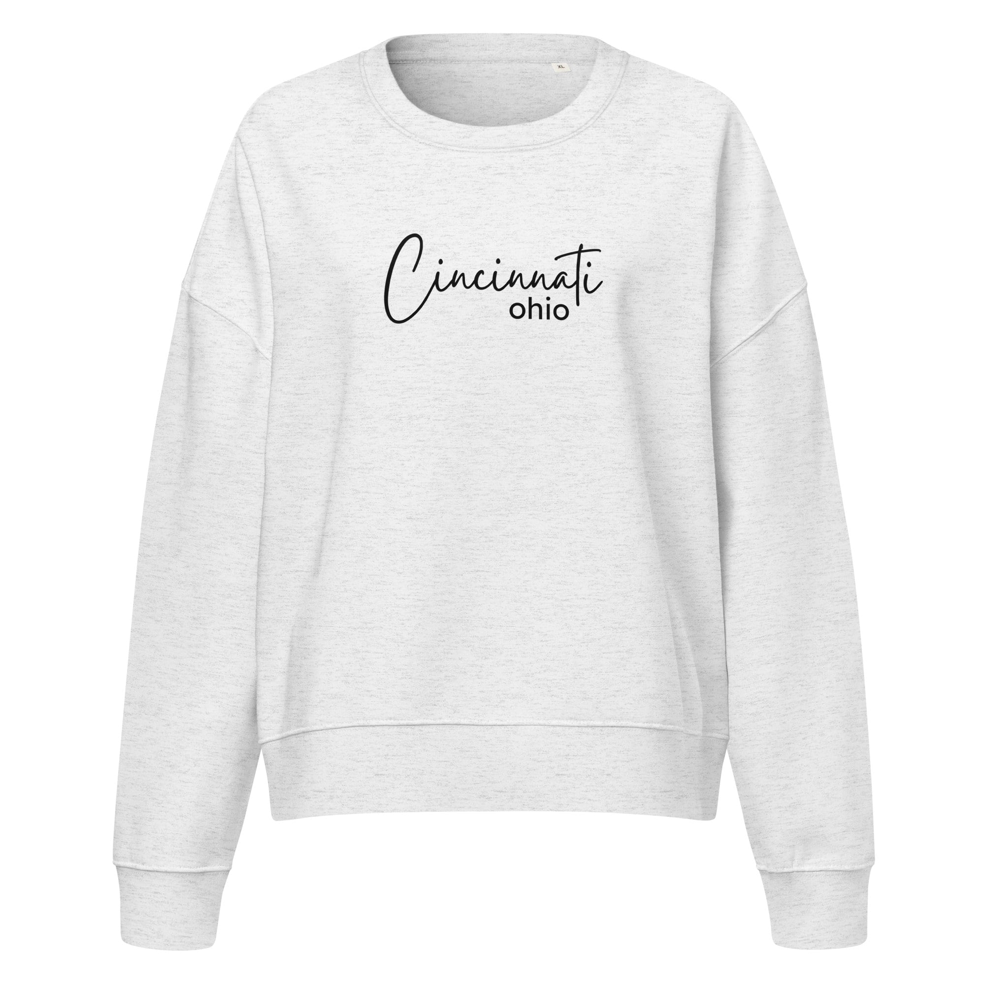 Cincinnati Script Cropped Crewneck Sweatshirt