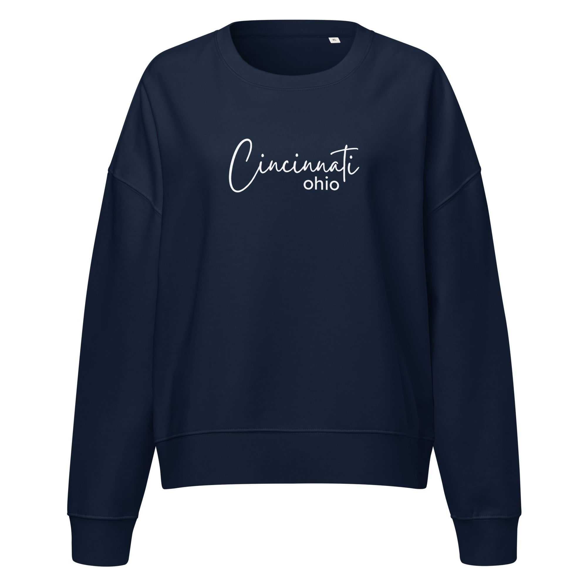 Cincinnati Script Cropped Crewneck Sweatshirt