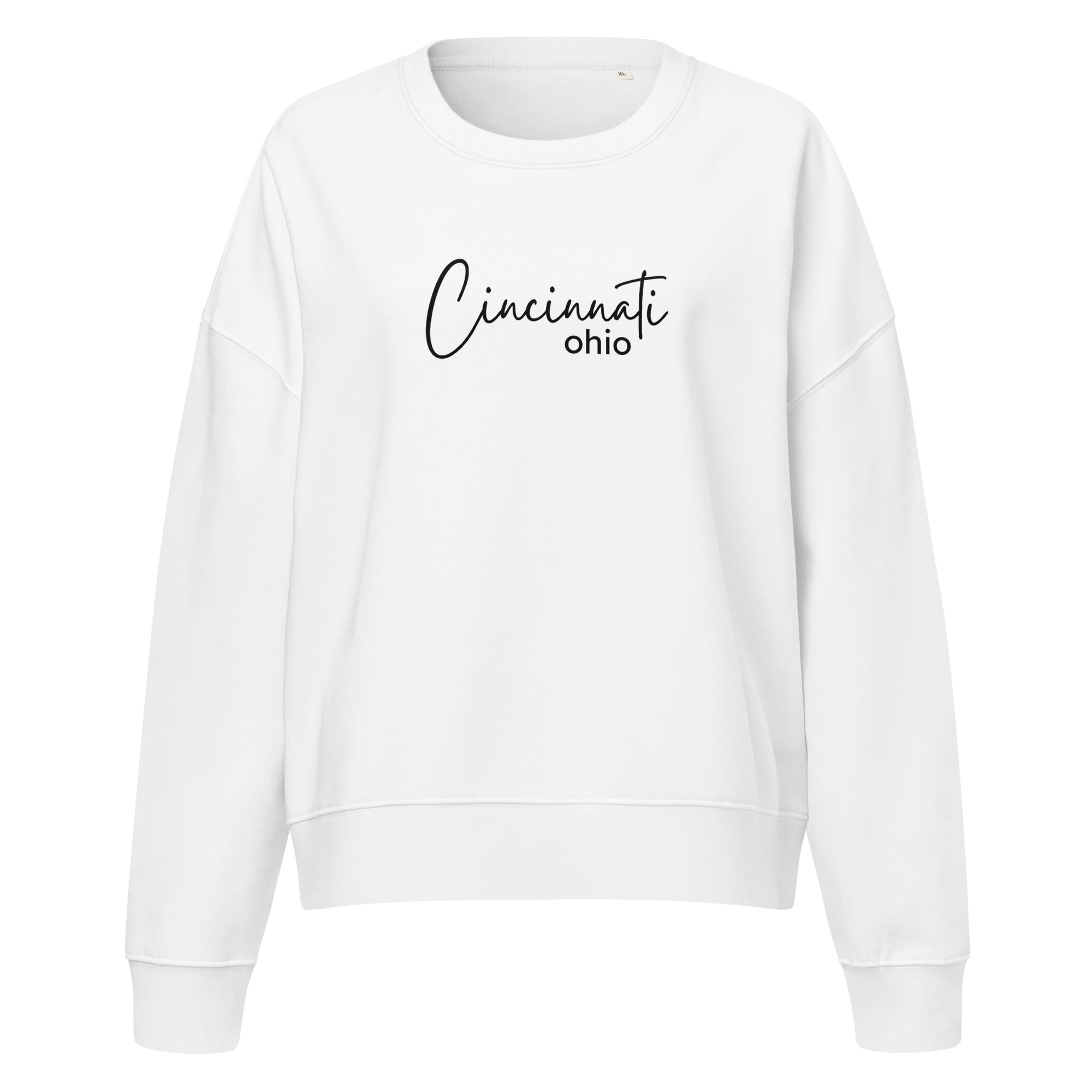 Cincinnati Script Cropped Crewneck Sweatshirt