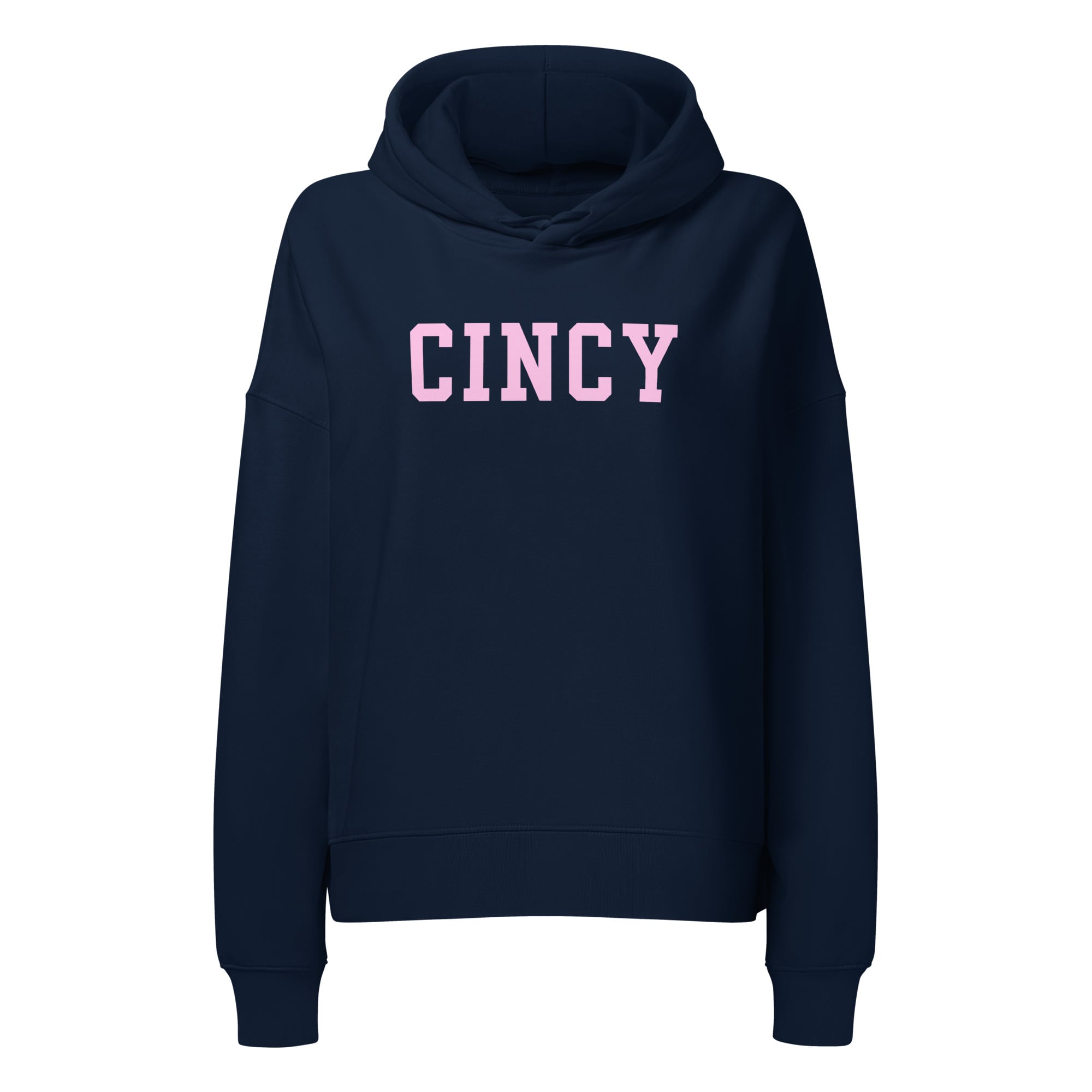 Pink Cincy Cropped Hoodie
